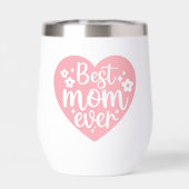 最高のお母さんは花でピンクのハート (背面)