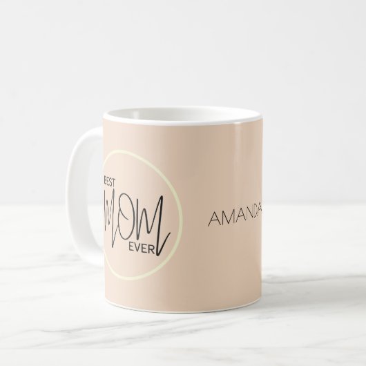 最高のお母さんカスタムへの写真贈り物 コーヒーマグカップ (正面左)