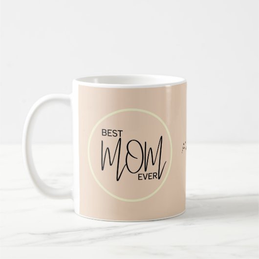 最高のお母さんカスタムへの写真贈り物 コーヒーマグカップ (左)