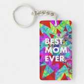 最高のお母さんカラフルの抽象芸術お母さんの日の贈り物 キーホルダー (正面)
