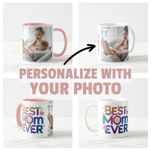 最高のお母さんハートと花 コーヒーマグカップ