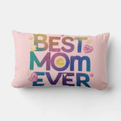 最高のお母さんハートと花 ランバークッション (裏面)