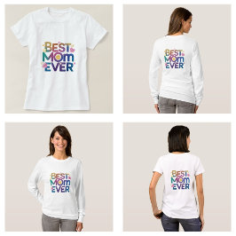 最高のお母さんハートと花 Tシャツ