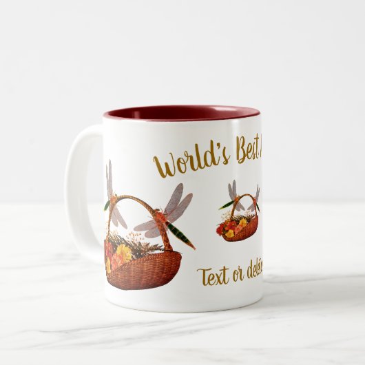 最高のお母さんパーソナライズされた ツートーンマグカップ (正面左)