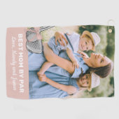 最高のお母さんパーフォトピンクボウゴルフタオル ゴルフタオル (横)