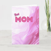 最高のお母さん今までピンクのシックモダンなの カード (正面)