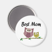 最高のお母さん可愛いフクロウのアートマグネット マグネット (正面/裏面)