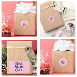 最高のお母さん可愛い花お母さんの日 スクエアシール