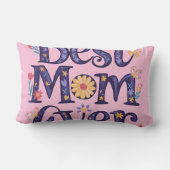 最高のお母さん可愛い花お母さんの日 ランバークッション (裏面)