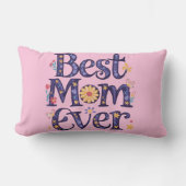 最高のお母さん可愛い花お母さんの日 ランバークッション (正面)