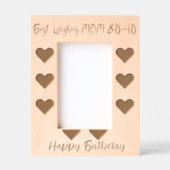 「最高のお母さん&パパの願い：誕生日の献上品」 レーザー彫刻フレーム (正面)