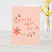 最高のお母さん – 世界のお母さ最高のん カード (黄色い花)