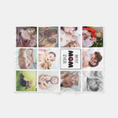 最高のお母さモダンん可愛いコラージュカスタム フリースブランケット (正面(横))