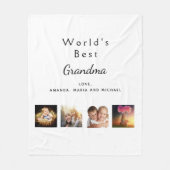 最高のお母様カスタム写真白番 フリースブランケット (正面)