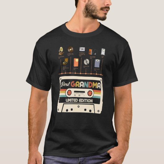 最高のお祖母ちゃん限定版カセット母の日 Tシャツ (正面)