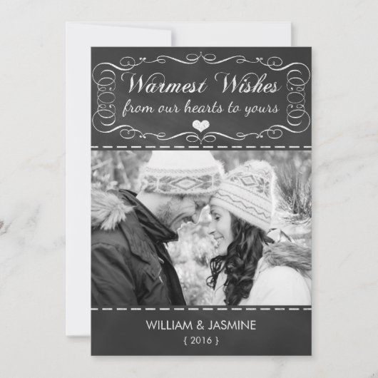 最高のお祝いチャルクボードクリスマスフラットカード シーズンカード (正面)