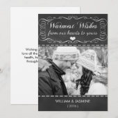 最高のお祝いチャルクボードクリスマスフラットカード シーズンカード (正面/裏面)