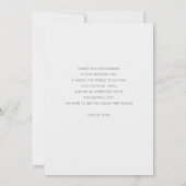 最高のこ感謝していそ!金ゴールド結婚写真 サンキューカード (裏面)