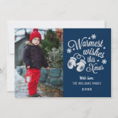 最高のご希望ヴィンテージ海軍クリスマス写真 シーズンカード (正面)