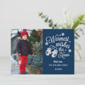 最高のご希望ヴィンテージ海軍クリスマス写真 シーズンカード (スタンド正面)