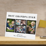 最高のじいさんモダンは フォトプラーク<br><div class="desc">モダンHappy Father's Day GRANDPA EVERコンテンポラリー5家族の写真コラージュは、タイポグラフィのスクリプトのテンプレートとパーソナライズされた一緒に黒いプラークを保持しています。 5人の家族の写真とカスタムあなたのテキストで独自の作成!文字と背景の色を変更できる。 お父さんの日や誕生日の祖父や孫に対する可愛い贈り物。</div>