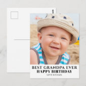 最高のじいじの写真 誕生日 ポストカード (正面/裏面)