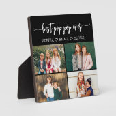 最高のじいじポップポップ孫写真コラージュＰ フォトプラーク (正面)