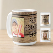 最高のじいじ Rustic Wood 2枚の写真 コーヒーマグカップ
