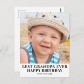 最高のじいちゃんの写真の誕生日 ポストカード (正面/裏面)