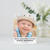 最高のじいちゃんの写真 誕生日 ポストカード (スタンド正面)