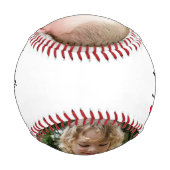 最高のじいちゃんエバーカワイイ2写真カスタム 野球ボール (裏面)