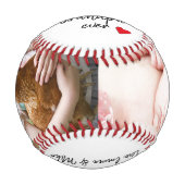 最高のじいちゃんエバーカワイイ2写真カスタム 野球ボール (正面)