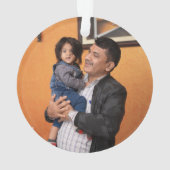 最高のじいちゃん！フライアフィッシャーフライフィッシングT オーナメント (裏面)