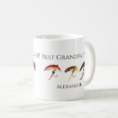 最高のじいちゃん！フライフィッシュフィッシャーフライフィッシング コーヒーマグカップ (正面右)