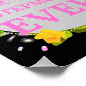 最高のすごいStepmom Ever Pink文字とオレンジフロー ポスター (角)