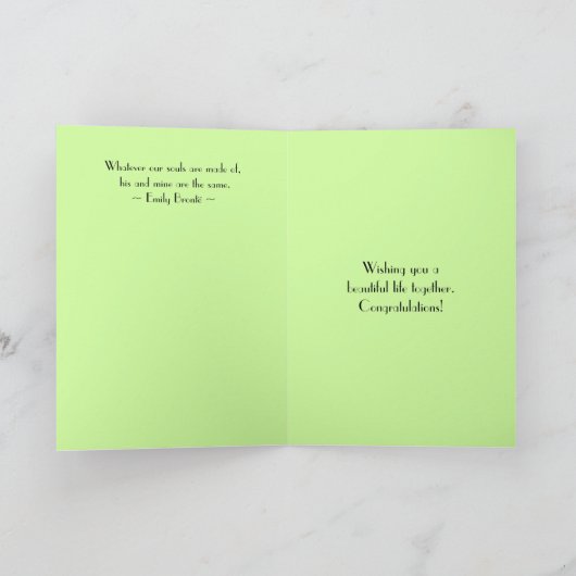 最高のな願いを結婚している谷のユリ カード (内部)