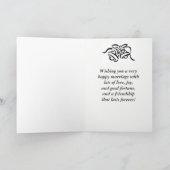 最高のな願い花嫁及び新郎を結婚するお祝い カード (内部)