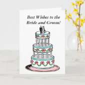 最高のな願い花嫁及び新郎を結婚するお祝い カード (黄色い花)