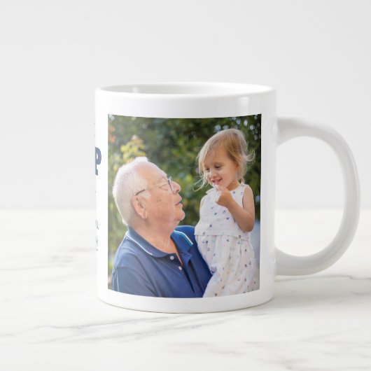 最高のの最も愛する2枚の写真 ジャンボコーヒーマグカップ (右)