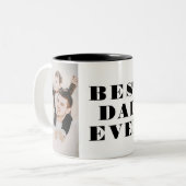 最高のはっきりしたタイポグラフィ2写真コラージュ ツートーンマグカップ (正面左)