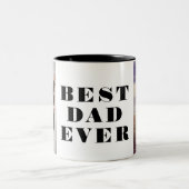 最高のはっきりしたタイポグラフィ2写真コラージュ ツートーンマグカップ (中央)