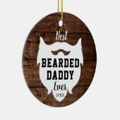 最高のひげダディーエバーパーソナライズされたハウス セラミックオーナメント (右)