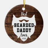 最高のひげダディーエバーパーソナライズされたハウス セラミックオーナメント (正面)