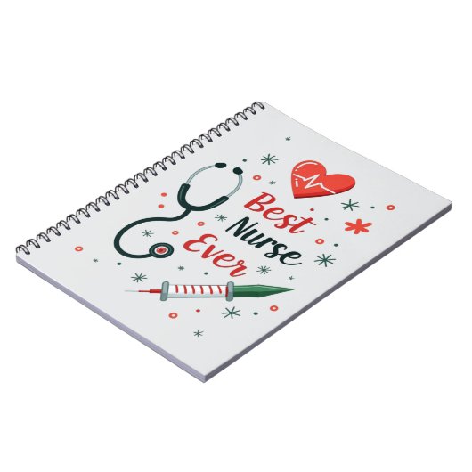 最高のよくはしゃぐナース-おもしろいデザイン ノートブック (左側)