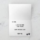 最高のわんこママ | フレンチブル マザーズデー カード (内部)