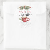 最高のアイスホットチョコレートココアです ラウンドシール (バッグ)