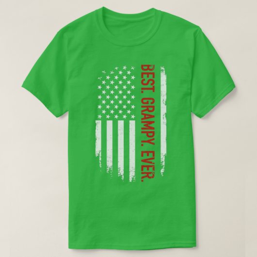 最高のアメリカ国旗のヴィンテージを持つグランプ Tシャツ (デザイン正面)