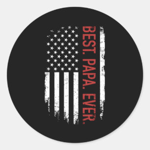 最高のアメリカ国旗を掲げて父のいる ラウンドシール