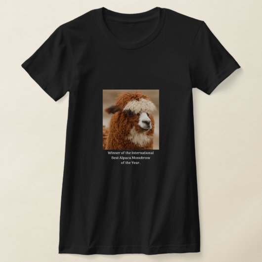最高のアルパカの太い一本眉 Tシャツ (レイダウン)