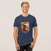 最高のアルパカの太眉 トライブレンドTシャツ (正面全面)